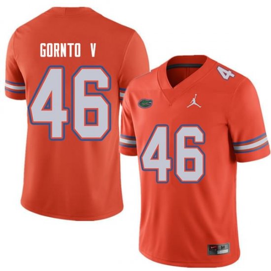 Men's Florida Gators #46 Harry Gornto V NCAA Jordan Brand Orange Authentic Stitched College Football Jersey NFM8462BQ